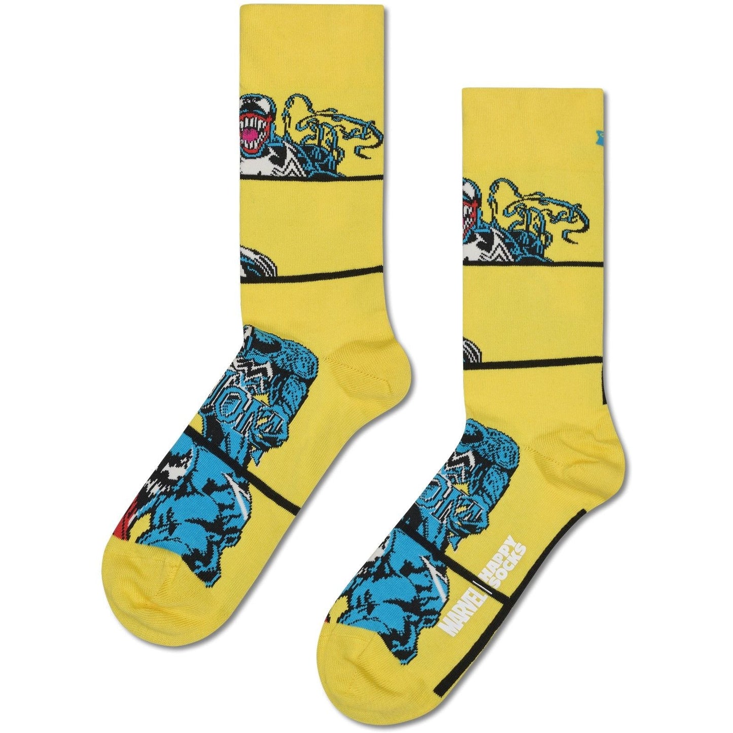 Calze Unisex Happy Socks - Marvel Symbiote Sock - Giallo