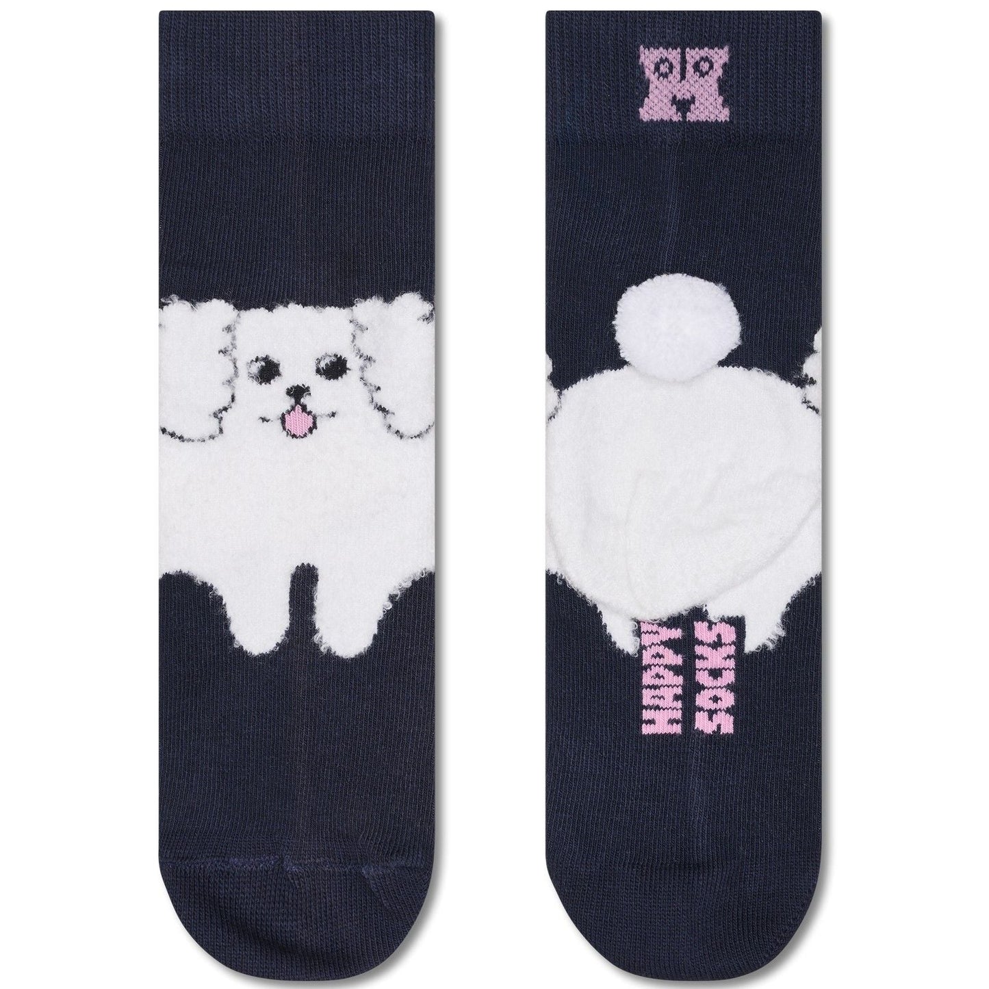 Calze Bambini Unisex Happy Socks - Kids Fluffy Dog Sock - Blu