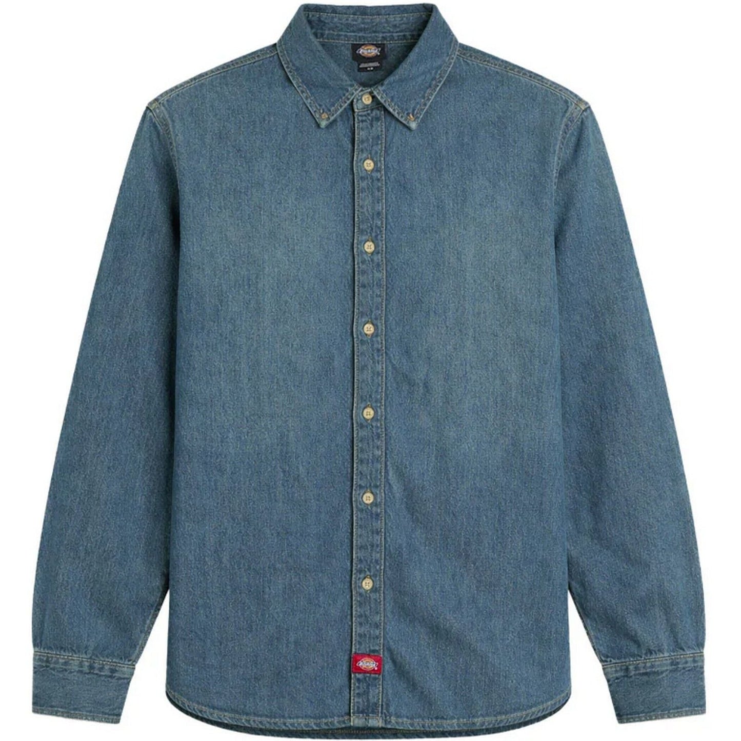 Camicie casual Uomo Dickies - Lightweight Denim Shirt Ls - Blu