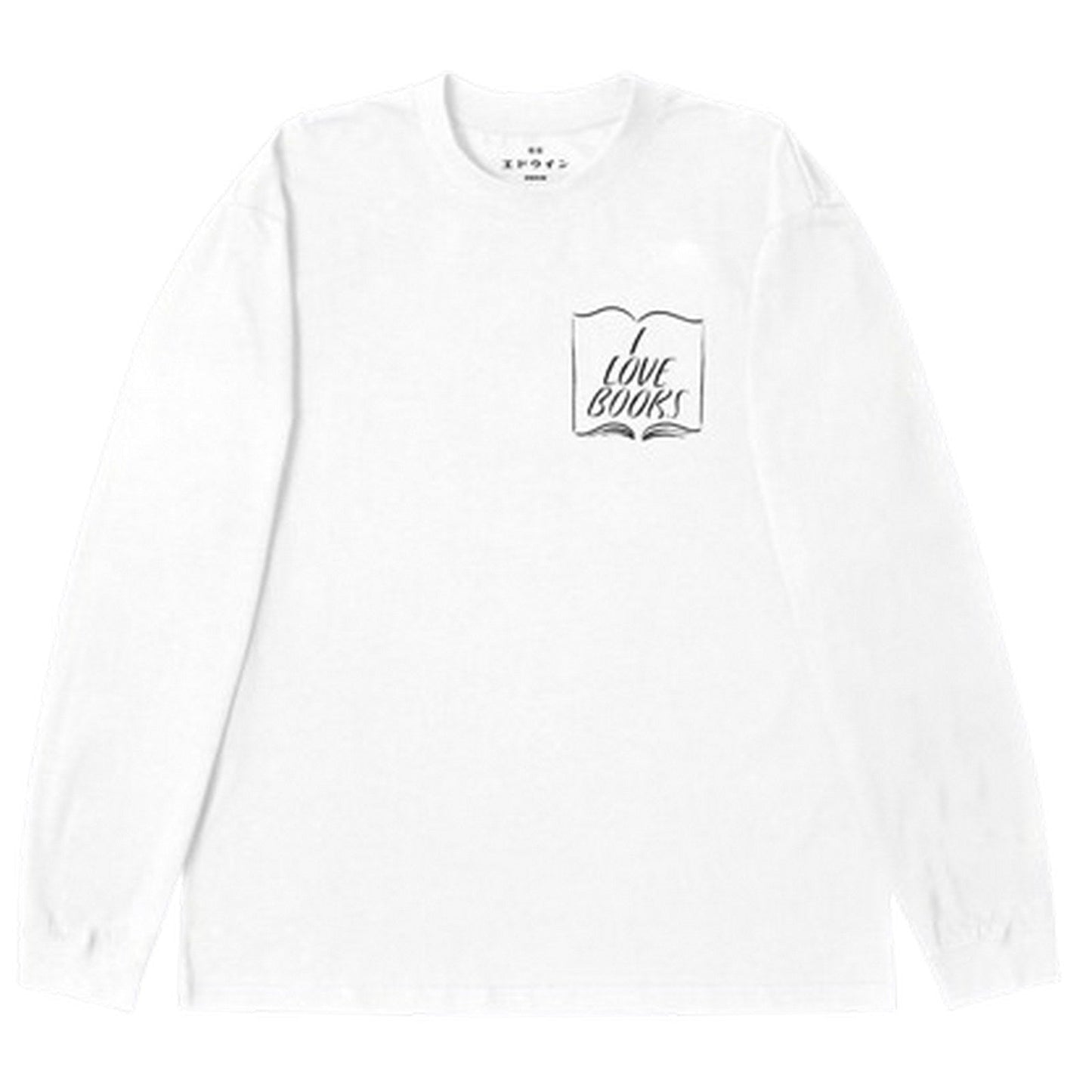 Maglie a manica lunga Uomo Edwin - I Love Books Ts Ls - Bianco