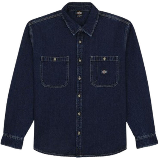Camicie casual Uomo Dickies - Mechanic Denim Shirt Ls - Blu