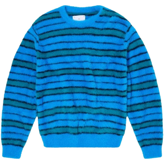Maglioni Uomo Edwin - Striped Hairy Sweater - Blu