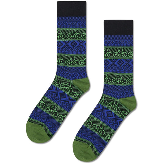 Calze Unisex Happy Socks - Bike Jaquard Sock - Nero