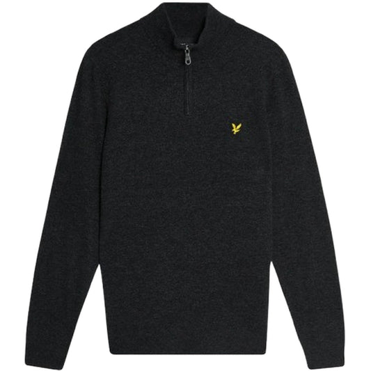 Maglie a manica lunga Uomo Lyle & Scott - Lambswool Blend Quarter Zip Ju - Nero