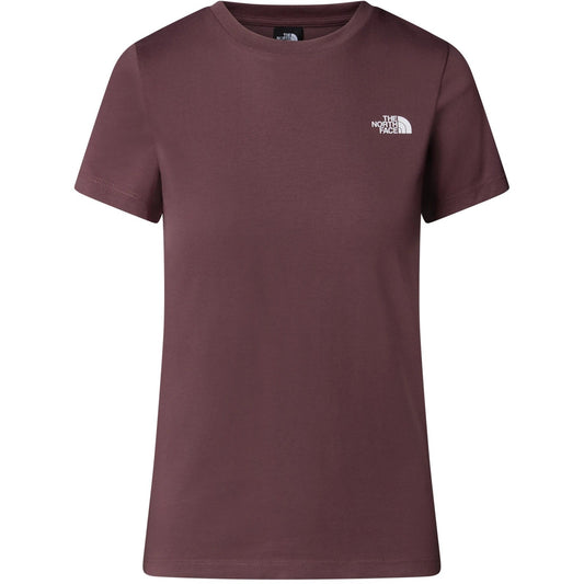 T-shirt Donna The North Face - W S/S Simple Dome Slim Tee - Bordeaux