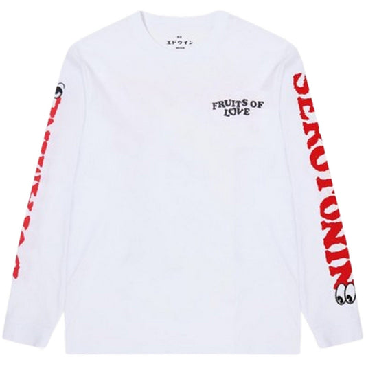 T-shirt Uomo Edwin - Fruits Of Love Ts Ls - Bianco