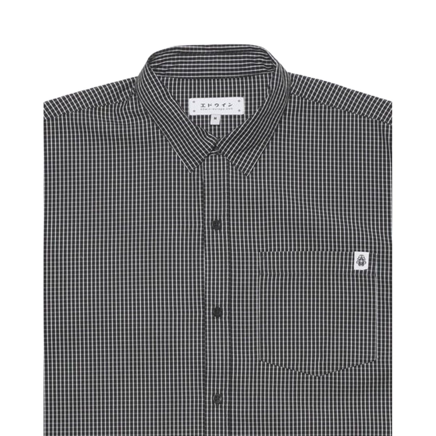 Camicie casual Uomo Edwin - Millbury Shirt Ss - Nero