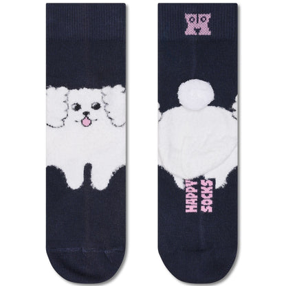 Calze Bambini Unisex Happy Socks - Kids Fluffy Dog Sock - Blu