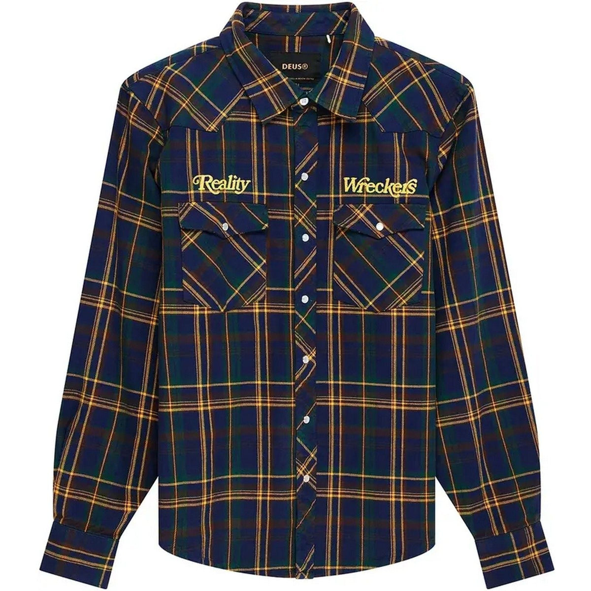 Camicie casual Uomo Deus Ex Machina - Reality Wreckers Check Shirt - Blu