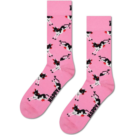 Calze Unisex Happy Socks - Cow Sock - Rosa