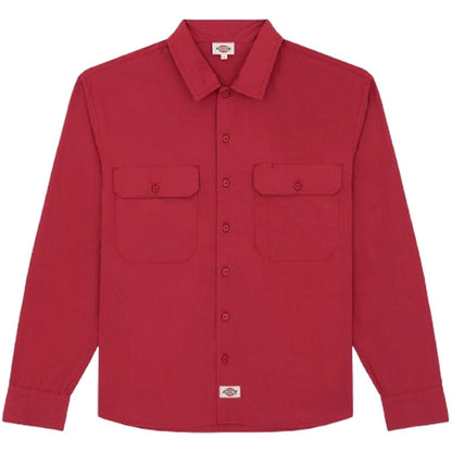 Camicie casual Uomo Dickies - Supima Work Shirt - Rosso