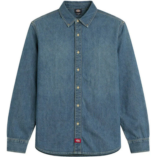 Camicie casual Uomo Dickies - Lightweight Denim Shirt Ls - Blu