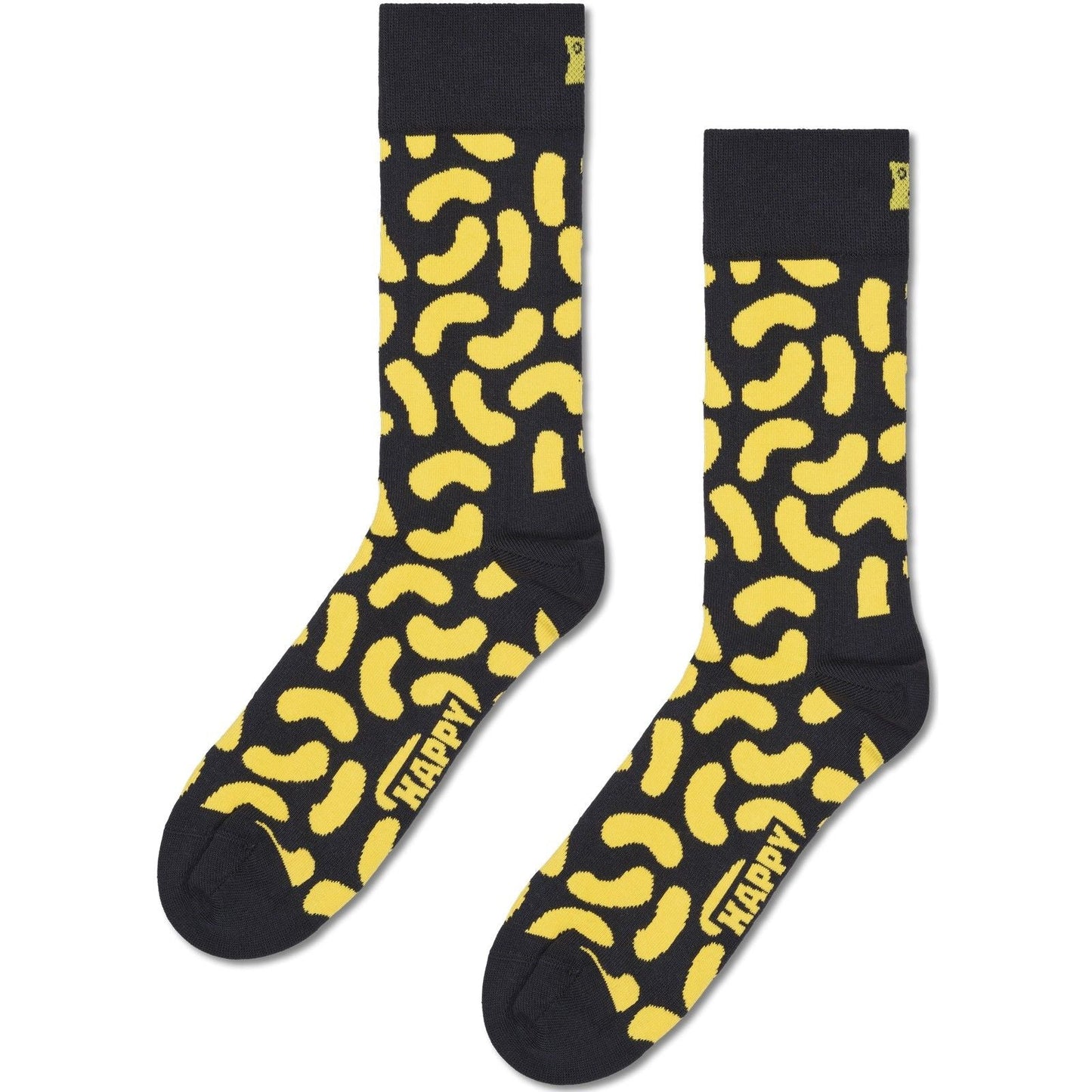 Calze Unisex Happy Socks - Cheese Doodles Sock - Nero