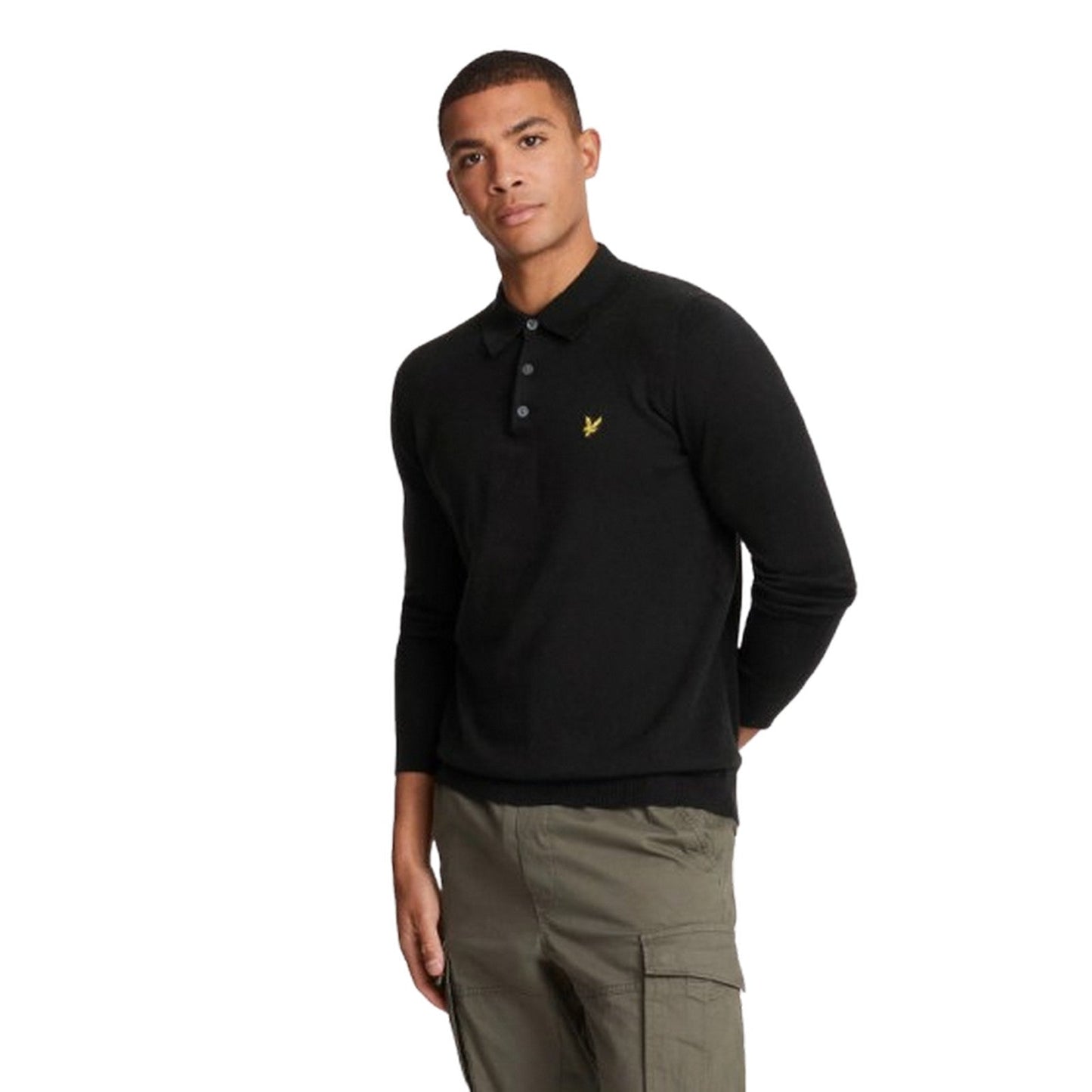 Maglie a manica lunga Uomo Lyle & Scott - Cotton Merino Long Sleeve Knit - Nero