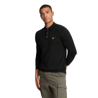 Maglie a manica lunga Uomo Lyle & Scott - Cotton Merino Long Sleeve Knit - Nero