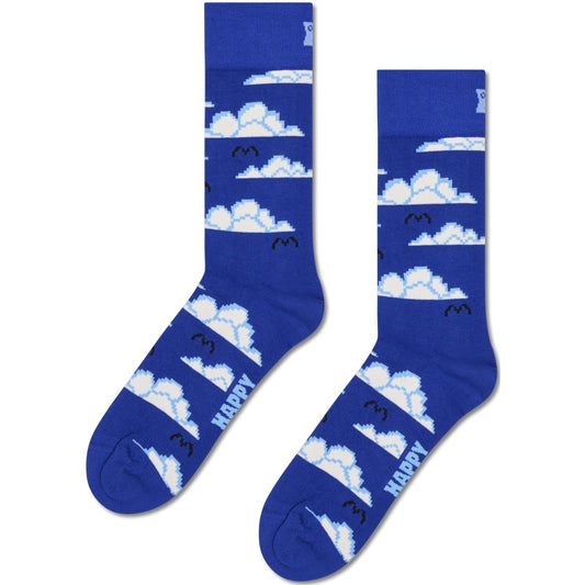 Calze Unisex Happy Socks - Pixelated Cloud Sock - Blu