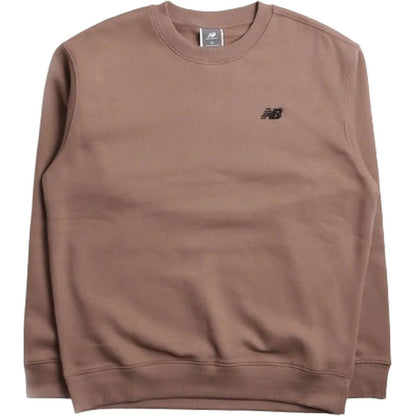Felpe senza cappuccio Uomo New Balance - Linear Graphic Fleece Crew - Marrone