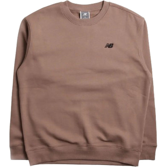 Felpe senza cappuccio Uomo New Balance - Linear Graphic Fleece Crew - Marrone