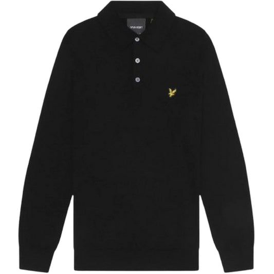 Maglie a manica lunga Uomo Lyle & Scott - Cotton Merino Long Sleeve Knit - Nero