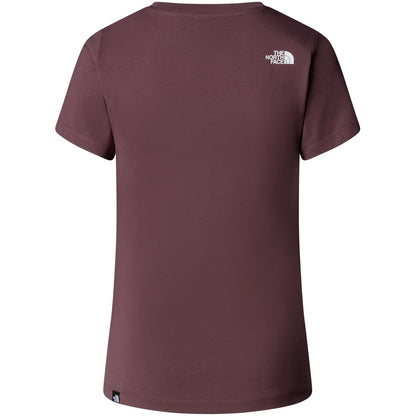 T-shirt Donna The North Face - W S/S Simple Dome Slim Tee - Bordeaux