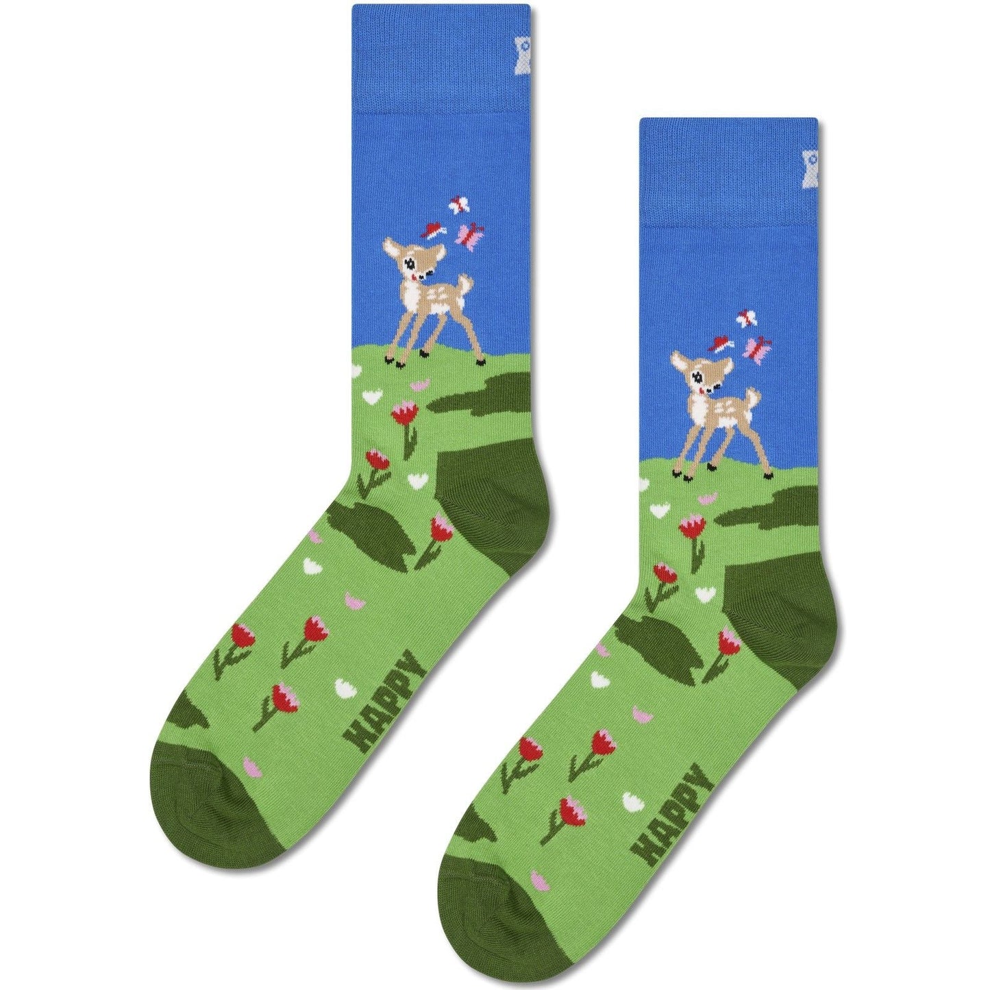 Calze Unisex Happy Socks - Deer Sock - Verde
