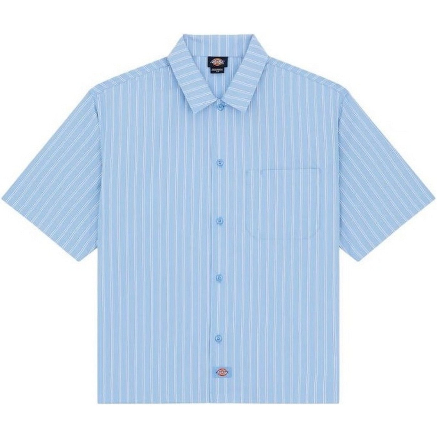 Camicie casual Uomo Dickies - Venedocia Stripe Shirt Ss - Celeste