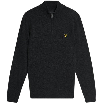 Maglie a manica lunga Uomo Lyle & Scott - Lambswool Blend Quarter Zip Ju - Nero