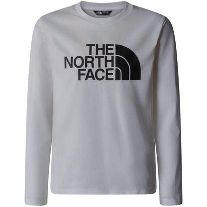Maglie a manica lunga Ragazzo The North Face - Teen Easy Ls Tee - Bianco