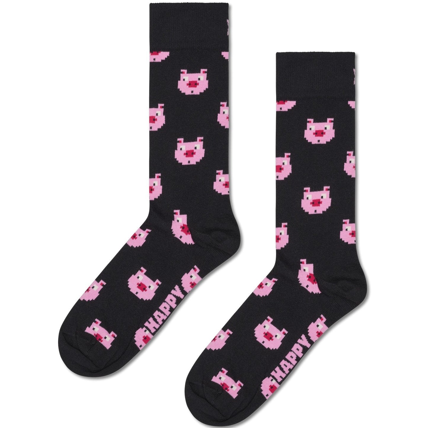 Calze Unisex Happy Socks - Pig Sock - Nero