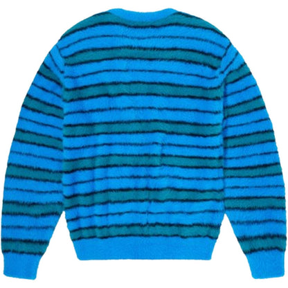 Maglioni Uomo Edwin - Striped Hairy Sweater - Blu