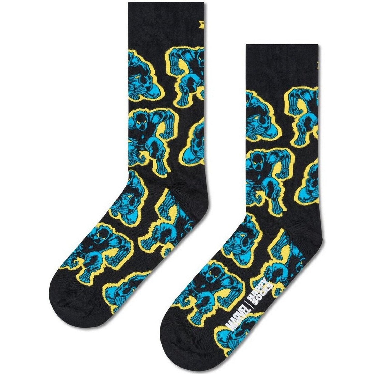 Calze Unisex Happy Socks - Marvel Black Panther Sock - Nero