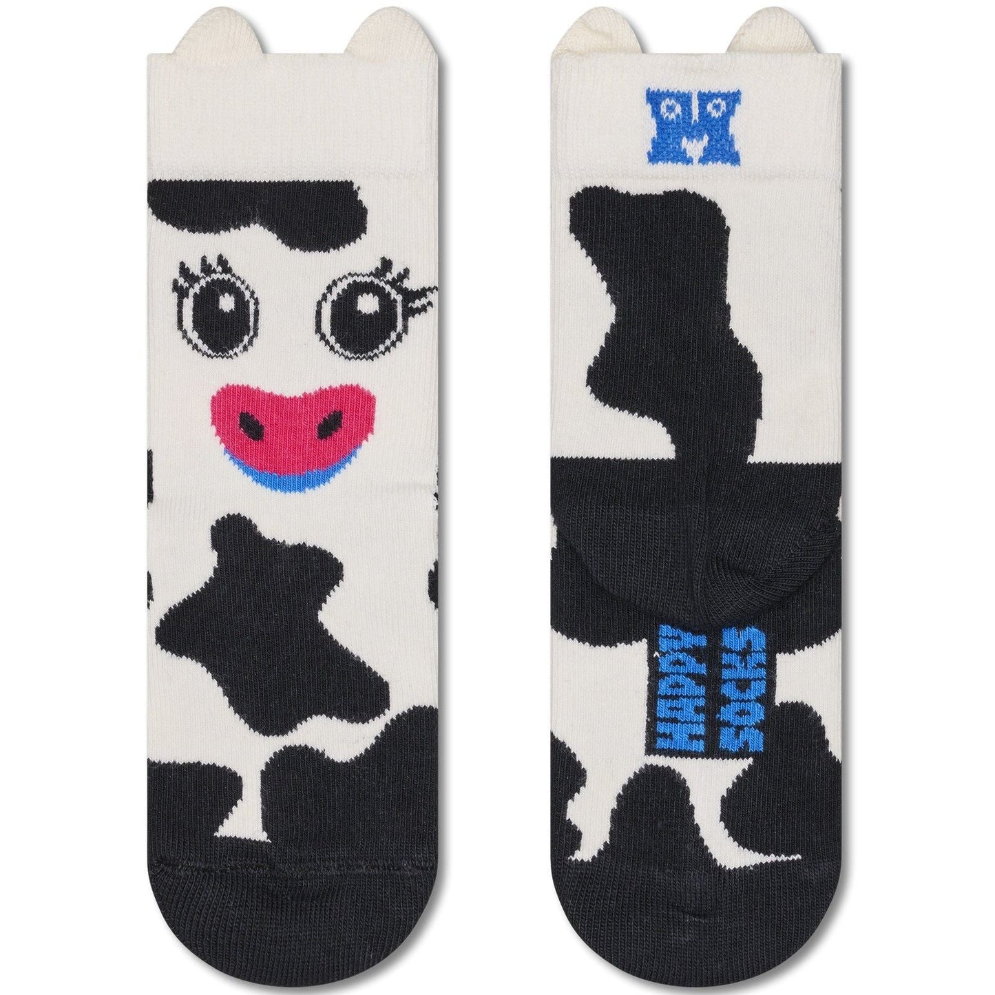 Calze Bambini Unisex Happy Socks - Kids Cow Sock - Nero
